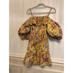 Ulla Johnson Lila Off-the-Shoulder Cotton Mini Dress sz 4 NWOT